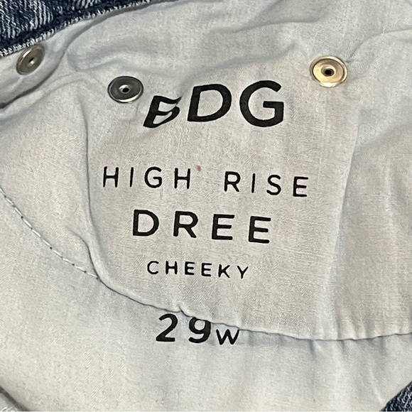 BDG High Rise Dree Cheeky Raw Hem Shorts Slight Stone Wash Y2K 90's - Picture 8 of 8